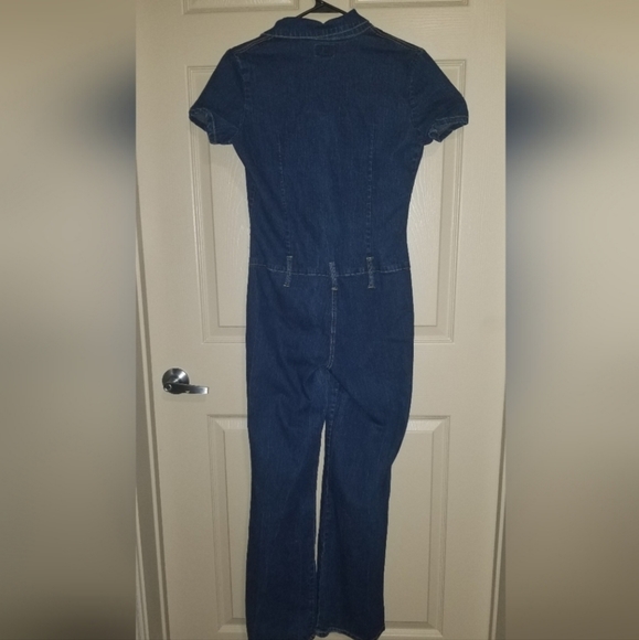 90s Y2k blue denim button up jumpsuit - Picture 4 of 5